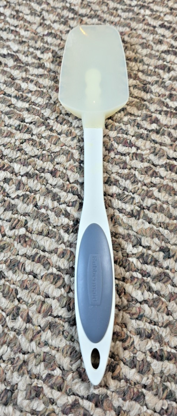 VTG Rubbermaid Silicone Scraper Spoon Spatula 1C50 High Heat Flexible Gray White